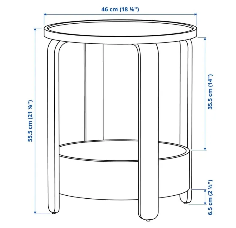 borgeby-stolik-czarny-46-cm-stan-nowy