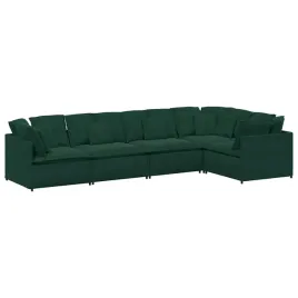 sofa-modulowa-z-poduszkami-aksamitna-ciemnozielona