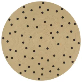 recznie-wykonany-dywanik-juta-w-kropki-120-cm