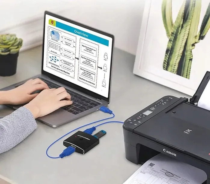 przelacznik-switch-kvm-usb-hub-3-0-dwa-komputery-stan-opakowania-oryginalne