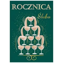kartka-okolicznosciowa-rocznica-slubu-fontanna-z-kieliszkow-zielony
