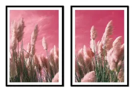 obraz-plakaty-w-ramie-53x73cm-dyptyk-komplet-2-obrazow-trawy-boho-p2155