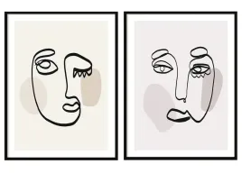 obraz-plakaty-w-ramie-53x73cm-dyptyk-komplet-2-obrazow-lineart-boho-p2068