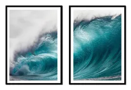 obraz-plakaty-w-ramie-53x73cm-dyptyk-komplet-2obrazow-morze-fale-surf-p2152