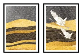obraz-plakaty-w-ramie-53x73cm-dyptyk-komplet-2-obrazow-bociany-ptaki-p2139