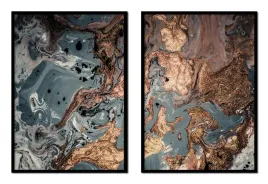 obraz-plakaty-w-ramie-53x73cm-dyptyk-komplet-2-obrazow-ciemny-marmur-p1944