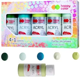 farby-akrylowe-matowe-zestaw-5-kolorow-x-60-ml-happy-color-matt-mix-e