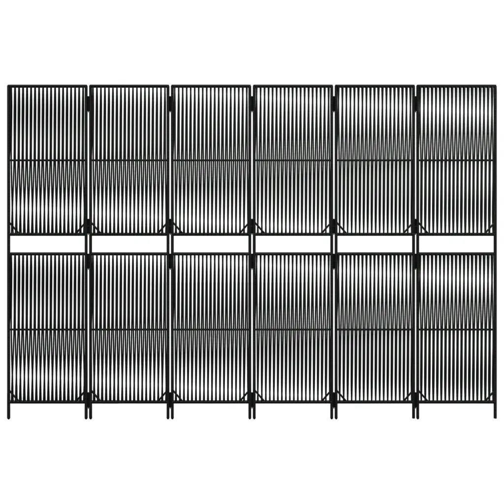 parawan-6-panelowy-czarny-polirattan-stan-nowy