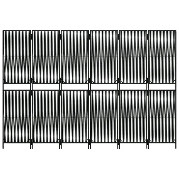 parawan-6-panelowy-czarny-polirattan-stan-nowy-liczba-skrzydel-6