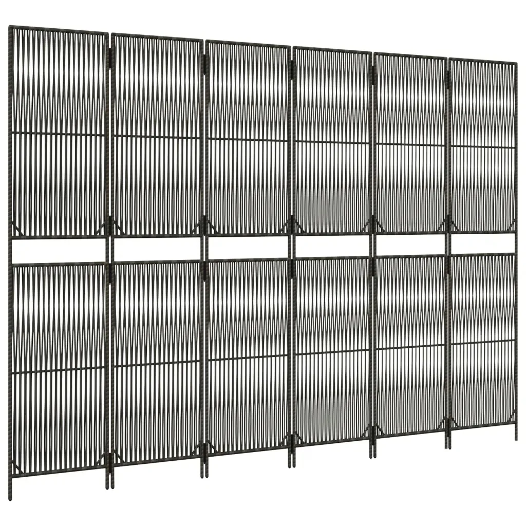 parawan-6-panelowy-szary-polirattan