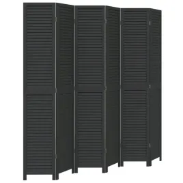 parawan-pokojowy-6-panelowy-czarny-lite-drewno-paulowni