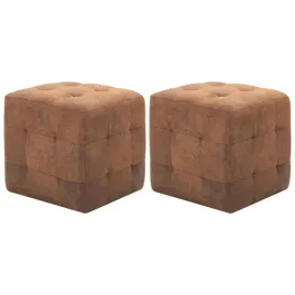 pufy-2-szt-brazowe-30-x-30-x-30-cm-sztuczna-skora-zamszowa