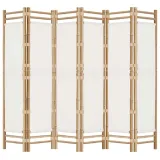 skladany-parawan-6-panelowy-240-cm-bambus-i-plotno-stan-nowy-waga-z-opakowaniem-15-kg
