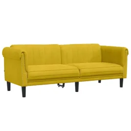 sofa-3-osobowa-zolta-tapicerowana-aksamitem