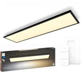 panel-led-lampa-sufitowa-natynkowa-39w-cct-120x30-czarny-philips-hue-pilot