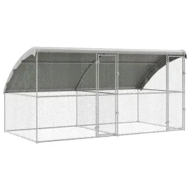 kojec-dla-psow-2-pcs-z-przechowywaniem-stalowy-400x200x200-cm-srebrny