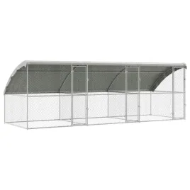 kojec-dla-psow-3-pcs-z-przechowywaniem-stalowy-600x200x200-cm-srebrny