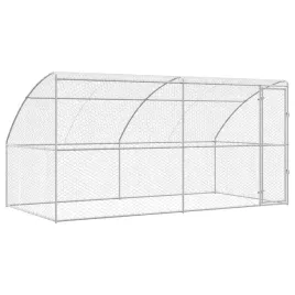 kojec-dla-psow-2-pcs-z-przechowywaniem-stalowy-400x200x200-cm-srebrny