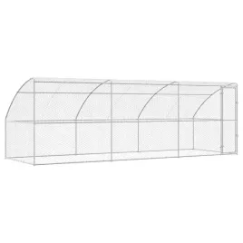 kojec-dla-psow-3-pcs-z-przechowywaniem-stalowy-600x200x200-cm-srebrny