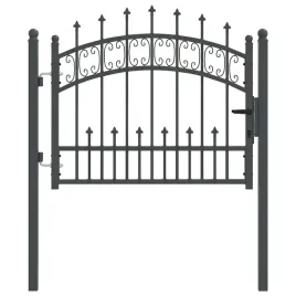 bramka-ogrodzeniowa-z-ostrym-szczytem-szary-103-x-75-cm-stal