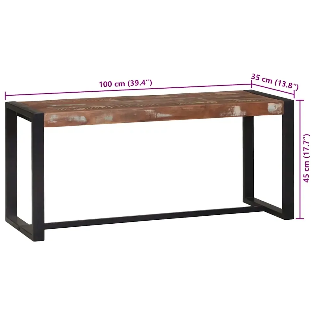 lawka-wielokolorowe-100-x-35-x-45-cm-lite-drewno-z-odzysku-stan-nowy