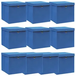 pudla-z-pokrywami-10-szt-niebieskie-32x32x32-cm-tkanina