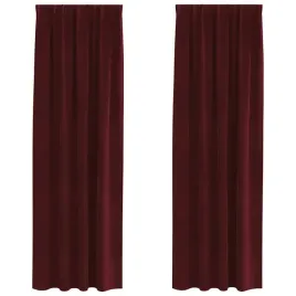 zaslony-z-zaslonami-2-pcs-czerwone-wino-140-x-225-cm-aksamit