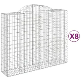 kosze-gabionowe-8-szt-200x50x160-180-cm-galwanizowane-zelazo