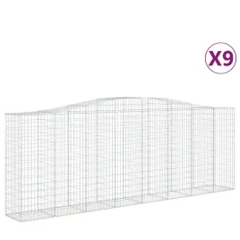 kosze-gabionowe-9-szt-400x50x140-160-cm-galwanizowane-zelazo