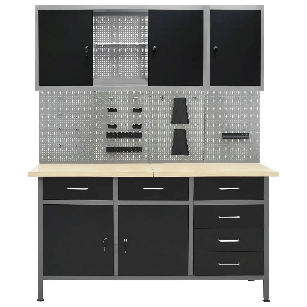 stol-roboczy-z-4-panelami-sciennymi-i-2-szafkami