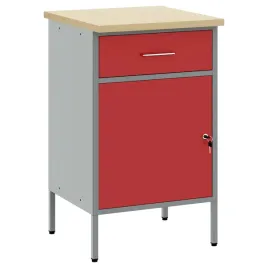 stol-roboczy-z-szuflada-czerwono-szary-50-x-55-x-85-cm