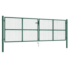 brama-ogrodzeniowa-z-siatki-stalowa-400-x-125-cm-zielona