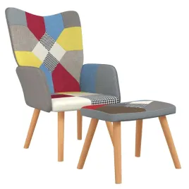 fotel-z-podnozkiem-patchwork-obity-tkanina