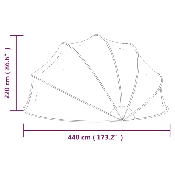 kopula-basenowa-440x220-cm-zadaszenie-basenu-pvc-ochrona-uv-stan-nowy-waga-z-opakowaniem-26-85-kg