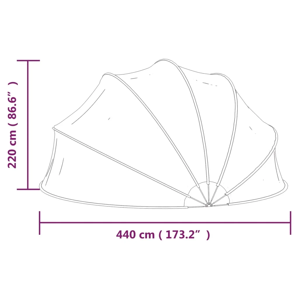 kopula-basenowa-440x220-cm-zadaszenie-basenu-pvc-ochrona-uv-stan-nowy
