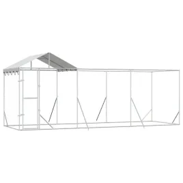 kojec-dla-psa-z-dachem-srebrny-6x2x25-m-stal-galwanizowana