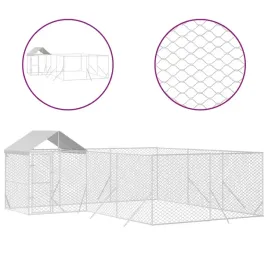 kojec-dla-psa-z-dachem-srebrny-6x6x25-m-stal-galwanizowana