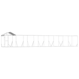 kojec-dla-psa-z-dachem-srebrny-14x2x25m-stal-galwanizowana