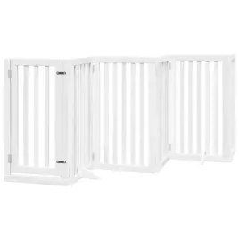 skladana-bramka-dla-psa-z-drzwiami-6-paneli-biala-300-cm