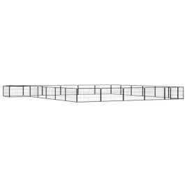 kojec-dla-psa-24-panele-czarny-100x50-cm-stal