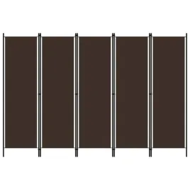 parawan-5-panelowy-brazowy-250-x-180-cm