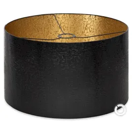klosz-abazur-zyrandol-czarny-zloty-okragly-walec-e27-e14-mocowanie-40-cm