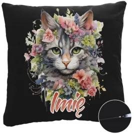 czarna-poduszka-z-imieniem-slodkie-koty-kotki-cat-prezent-dla-dziecka