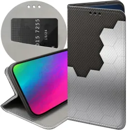 etui-z-klapka-do-motorola-moto-g60-wzory-szare-metallic-grey-futeral-case