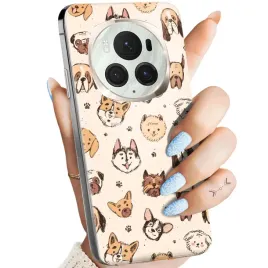 etui-do-honor-magic-6-pro-wzory-psy-pieski-psiaki-obudowa-pokrowiec-case