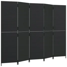 parawan-5-panelowy-czarny-polirattan