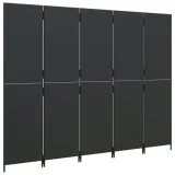 parawan-5-panelowy-czarny-polirattan-szerokosc-parawanu-245-cm