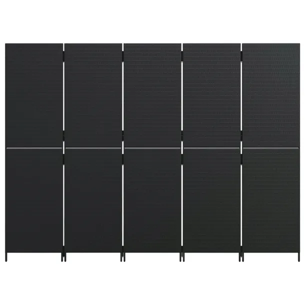 parawan-5-panelowy-czarny-polirattan-waga-z-opakowaniem-17-5-kg