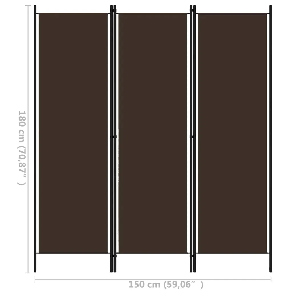 parawan-3-panelowy-brazowy-150-x-180-cm