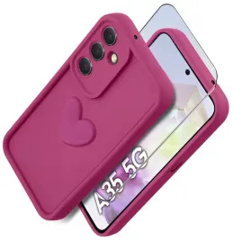 etui-do-samsung-a35-5g-silikonowe-matowe-serce-szklo-ochronne-na-ekran-9h